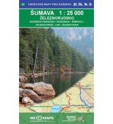 Šumava - Železnorudsko 1:25 000, turistická, cykloturistická a lyžařská mapa Šumavy, 2016 Geodézie On Line