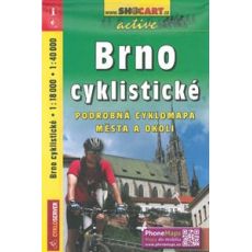 Brno cyklistické 1:18 000 a 1:40 000, podrobná cyklomapa města a okolí, Shocart