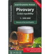 Pivovary ČR 1:500 000, mapa s textovou brožurou, Kartografie Praha