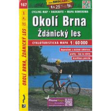 Okolí Brna - Ždánický les,
1:60 000, SHOCART, cykloturistická mapa