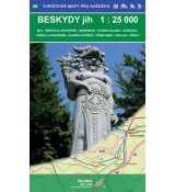 Beskydy jih 1:25 000, turistická mapa Geodézie On Line, 2017, letní a zimní nadstavba, 1.vydání