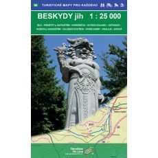 Beskydy jih 1:25 000, turistická mapa Geodézie On Line, 2017, letní a zimní nadstavba, 1.vydání
