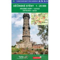 Děčínské stěny 1:25 000, Krušné hory (východ), Ústecko (sever), Geodézie On Line 2018, turistická mapa