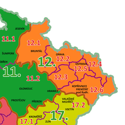 12. Severní Morava a Slezsko