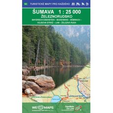 Šumava - Železnorudsko 1:25 000, turistická, cykloturistická a lyžařská mapa Šumavy, 2016 Geodézie On Line
