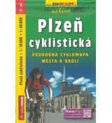 Plzeň cyklistická 1:18 000 a 1:40 000, podrobná cyklomapa města a okolí, Shocart