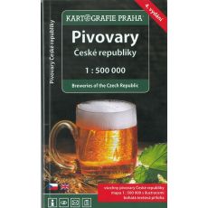 Pivovary ČR 1:500 000, mapa s textovou brožurou, Kartografie Praha