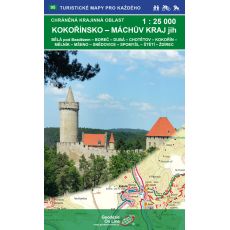 CHKO Kokořínsko - Máchův kraj 1:25 000 jih,  1:25 000, turistická mapa, Geodézie On Line, 2017