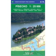 Písecko 1:25 000, turistická mapa 1:25 000, 2017 Geodézie On Line