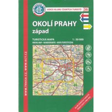 Okolí Prahy západ 1:50 000, KČT, turistická mapa