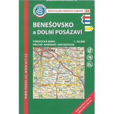 Benešovsko a Dolní Posázaví 1:50 000, KČT, turistická mapa