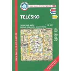 Telčko 1:50 000, KČT 98, mapa Klubu českých turistů