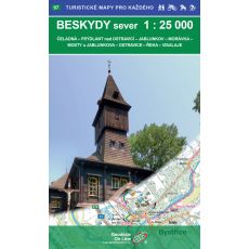 Beskydy sever 1:25 000, turistická mapa Geodézie On Line, 2017, letní a zimní nadstavba, 1.vydání