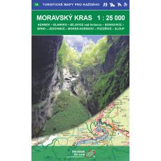 Moravský kras 1:25 000, podrobná turistická mapa Geodézie On Line