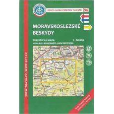 Moravskoslezské Beskydy 1:50 000, KČT, turistická mapa