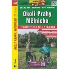 Okolí Prahy, Mělnicko 1:60 000, SHOCART, cykloturistická mapa