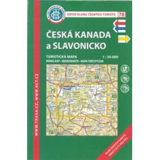 78 Česká Kanada a Slavonice TM50, KČT, turistická mapa