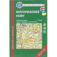 Novohradské hory 1:50 000, KČT, list 74,  turistická mapa