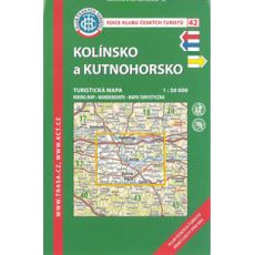 Kolínsko a Kutnohorsko 1:50 000, KČT, turistická mapa