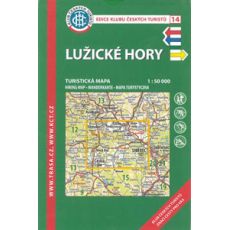 Lužické hory 1:50 000, KČT, turistická mapa