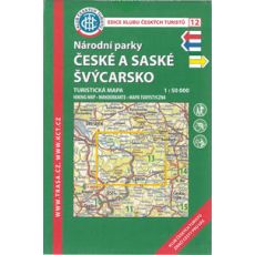 Národní parky České a Saské Švýcarsko  1:50 000, KČT, turistická mapa