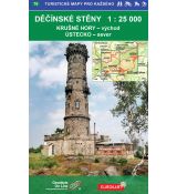 Děčínské stěny 1:25 000, Krušné hory (východ), Ústecko (sever), Geodézie On Line 2018, turistická mapa