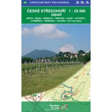 České středohoří západ 1:25 000, podrobná turistická mapa Geodézie On Line