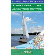 Šumava Lipno 1: 25 000, podrobná mapa Geodézie On Line, 2018