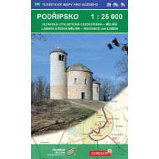 Podřipsko 1:25 000, turistická mapa Geodézie On Line, 2018