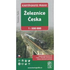 Železnice Česka 1:500 000 (obrázek obálky - 1. vydání), Kartografie Praha