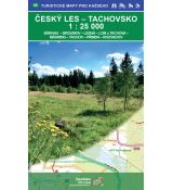 Český les - Tachovsko 1:25 000, turistická mapa Geodézie On Line, letní a zimní turistická nadstavba. 2018