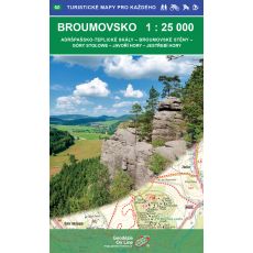 Obálka - Broumovsko 1:25 000 (GOL_60), turistická mapa Geodézie On Line 2019