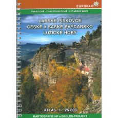 Labské pískovce, České a Saské Švýcarsko, Lužické hory 1 : 25 000, atlas