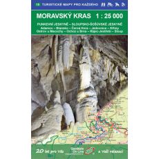 Moravský kras 1:25 000 (2020, 3. vydání, GOL_15); turistická mapa Geodézie On Line