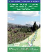 Šumava - Pláně 1:25 000 (2020, 5. vydání, GOL_66), turistická mapa Geodézie On Line