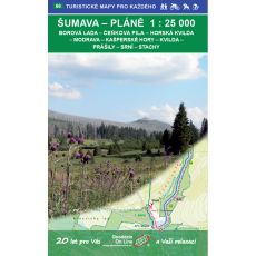 Šumava - Pláně 1:25 000 (2020, 5. vydání, GOL_66), turistická mapa Geodézie On Line