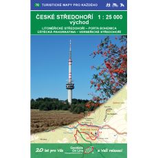 České středohoří 1: 25 000, východ (2020,2. vydání, GOL_78), mapa Geodézie On Line