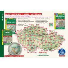 Přehledka kladu listů Shocart 1:40 000, turistická mapa