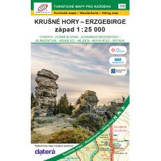 Krušné hory - západ 1:25 000 (2025, 1. vydání, GOL_113), obálka turistické mapy
