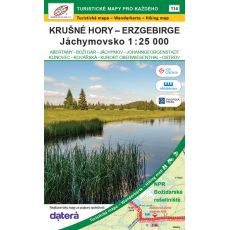 Krušné hory - Jáchymovsko 1:25 000 (2025, 1. vydání, GOL_113), obálka turistické mapy