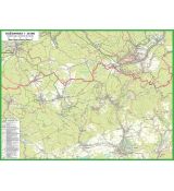 Mapová tabule 1:20 000, mapový výřez 1200x900 mm, DIBOND deska