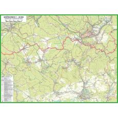 Mapová tabule 1:20 000, mapový výřez 1200x900 mm, DIBOND deska