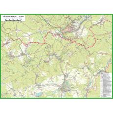 Mapový list 1:20 000, papír, 1200x900 mm, mapový výřez