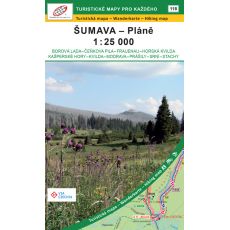 Šumava - Pláně 1:25 000 (2025, 1. vydání, GOL_118), obálka mapy Geodézie On Line