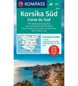 Korsika jih 1:50 000, 3 mapy (KOMPASS 2251)