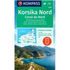 Korsika sever 1:50 000, 3 mapy (KOMPASS 2250)