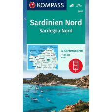 Sardinie sever 1:50 000, 4 mapy (KOMPASS 2497)
