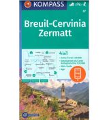 Breuil-Cervinia, Zermatt 1:50 000 (KOMPASS 87)