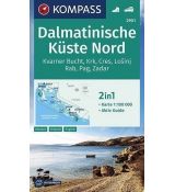 Dalmátské pobřeží sever1:100 000 (KOMPASS 2901)