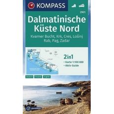 Dalmátské pobřeží sever1:100 000 (KOMPASS 2901)